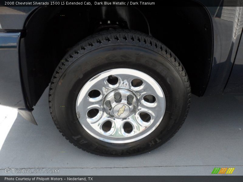 Dark Blue Metallic / Dark Titanium 2008 Chevrolet Silverado 1500 LS Extended Cab