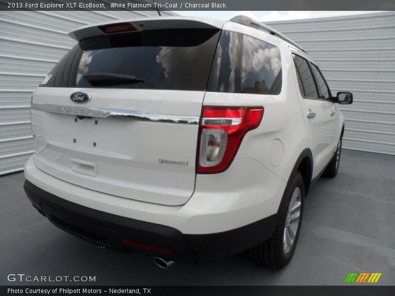 White Platinum Tri-Coat / Charcoal Black 2013 Ford Explorer XLT EcoBoost