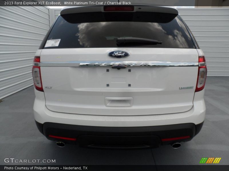 White Platinum Tri-Coat / Charcoal Black 2013 Ford Explorer XLT EcoBoost