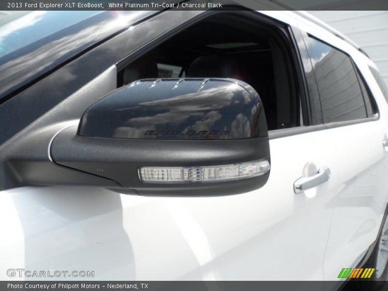 White Platinum Tri-Coat / Charcoal Black 2013 Ford Explorer XLT EcoBoost