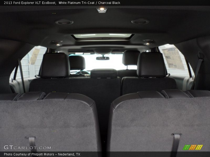 White Platinum Tri-Coat / Charcoal Black 2013 Ford Explorer XLT EcoBoost