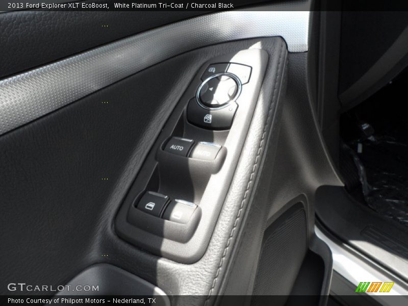 White Platinum Tri-Coat / Charcoal Black 2013 Ford Explorer XLT EcoBoost