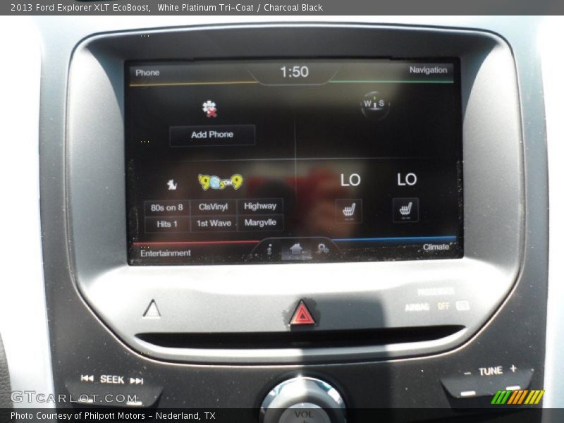 White Platinum Tri-Coat / Charcoal Black 2013 Ford Explorer XLT EcoBoost