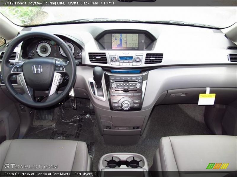 Crystal Black Pearl / Truffle 2012 Honda Odyssey Touring Elite