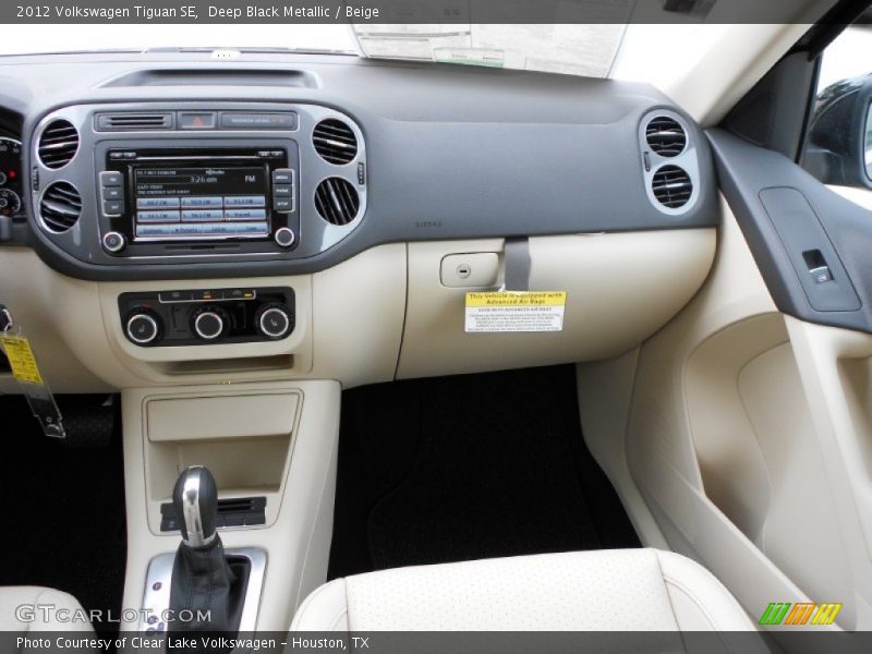 Deep Black Metallic / Beige 2012 Volkswagen Tiguan SE