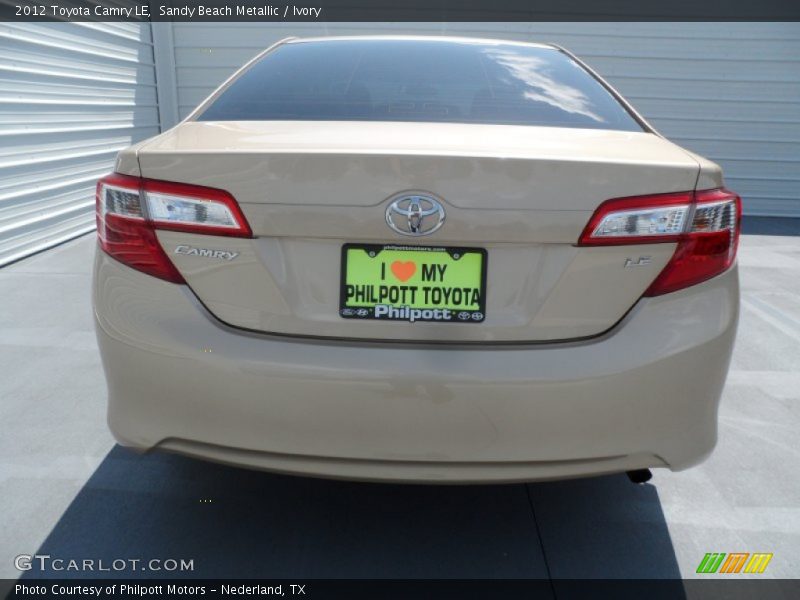 Sandy Beach Metallic / Ivory 2012 Toyota Camry LE