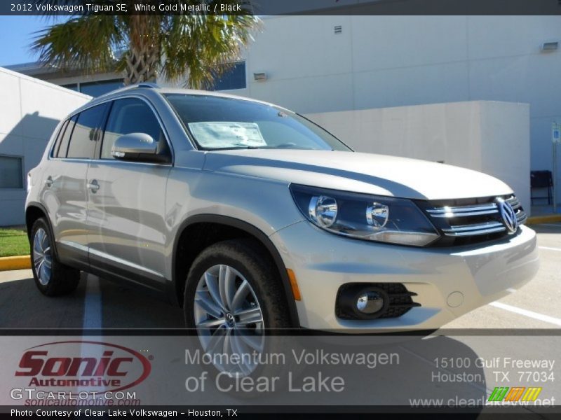 White Gold Metallic / Black 2012 Volkswagen Tiguan SE