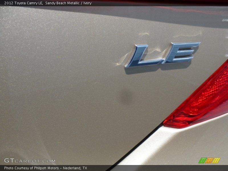 Sandy Beach Metallic / Ivory 2012 Toyota Camry LE