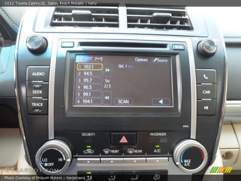 Sandy Beach Metallic / Ivory 2012 Toyota Camry LE