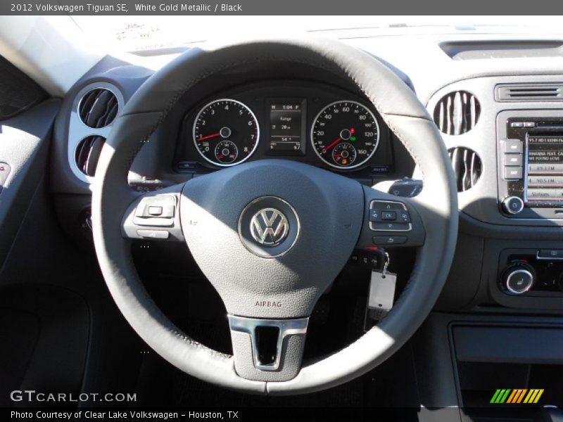 White Gold Metallic / Black 2012 Volkswagen Tiguan SE