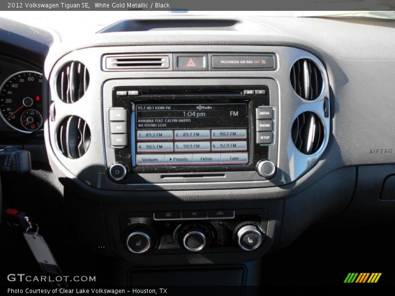 White Gold Metallic / Black 2012 Volkswagen Tiguan SE
