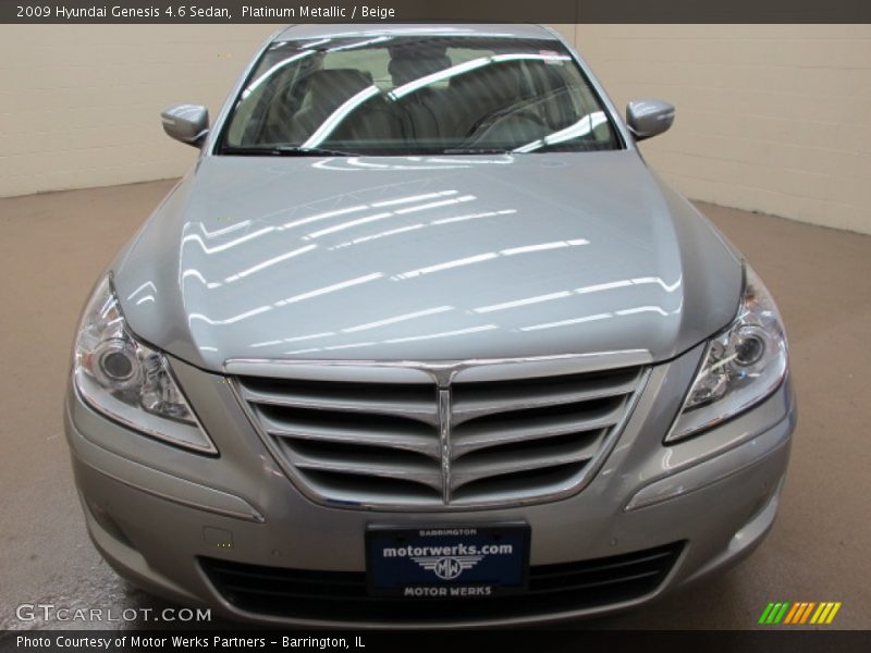 Platinum Metallic / Beige 2009 Hyundai Genesis 4.6 Sedan