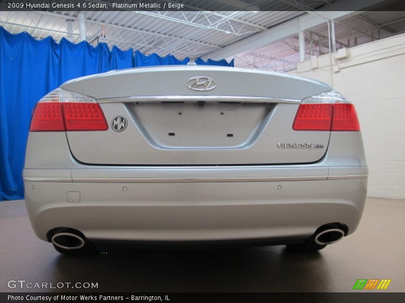 Platinum Metallic / Beige 2009 Hyundai Genesis 4.6 Sedan