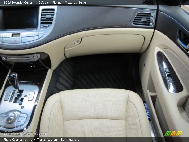 Platinum Metallic / Beige 2009 Hyundai Genesis 4.6 Sedan