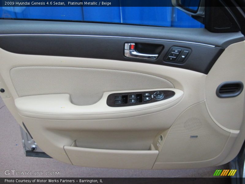 Platinum Metallic / Beige 2009 Hyundai Genesis 4.6 Sedan