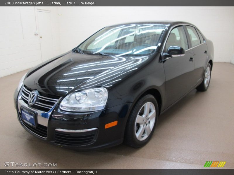 Black / Pure Beige 2008 Volkswagen Jetta SE Sedan