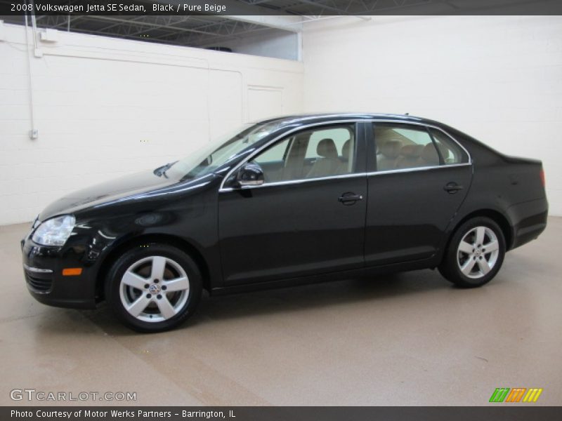 Black / Pure Beige 2008 Volkswagen Jetta SE Sedan