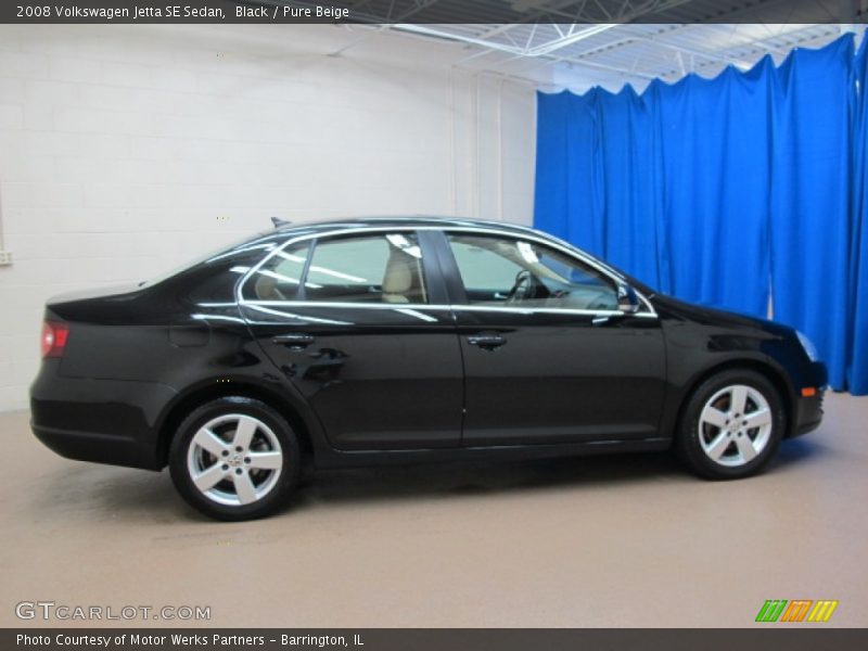 Black / Pure Beige 2008 Volkswagen Jetta SE Sedan
