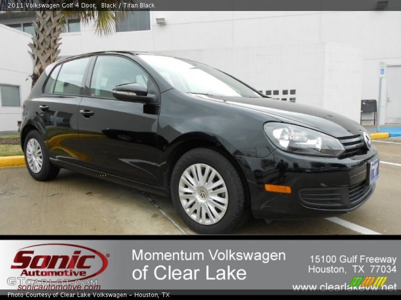 Black / Titan Black 2011 Volkswagen Golf 4 Door