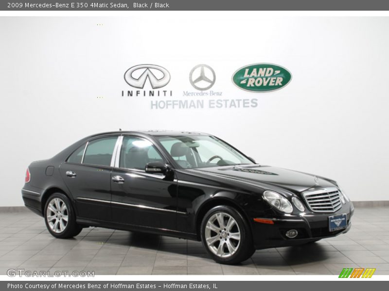 Black / Black 2009 Mercedes-Benz E 350 4Matic Sedan