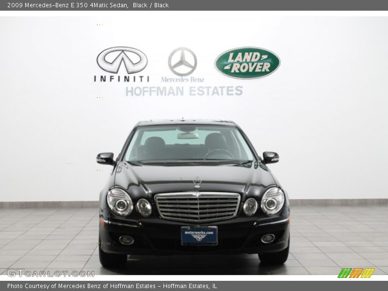 Black / Black 2009 Mercedes-Benz E 350 4Matic Sedan
