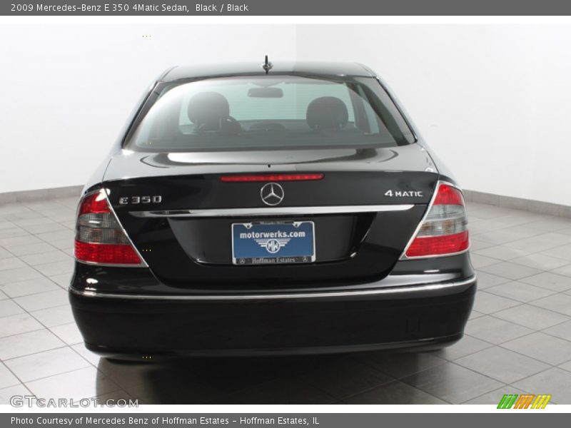 Black / Black 2009 Mercedes-Benz E 350 4Matic Sedan