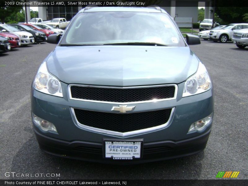 Silver Moss Metallic / Dark Gray/Light Gray 2009 Chevrolet Traverse LS AWD