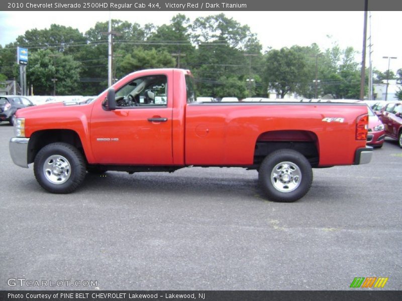 Victory Red / Dark Titanium 2010 Chevrolet Silverado 2500HD Regular Cab 4x4