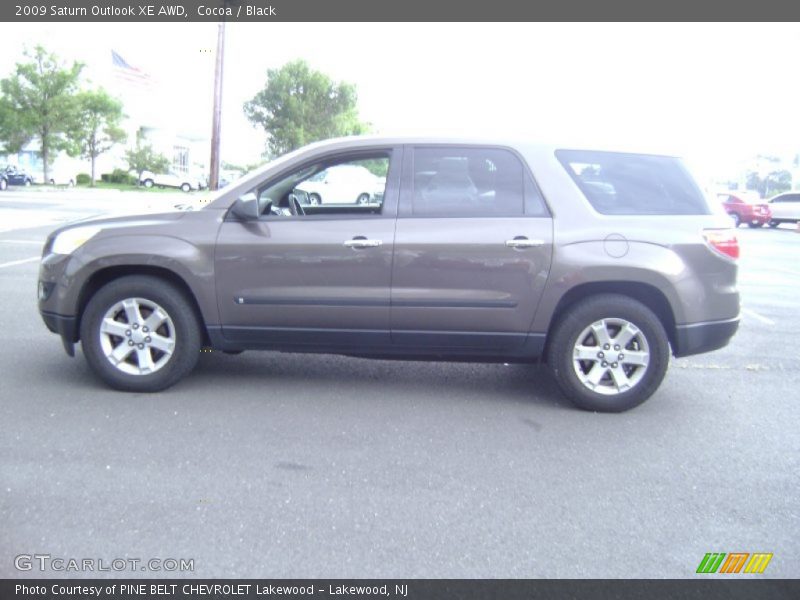 Cocoa / Black 2009 Saturn Outlook XE AWD