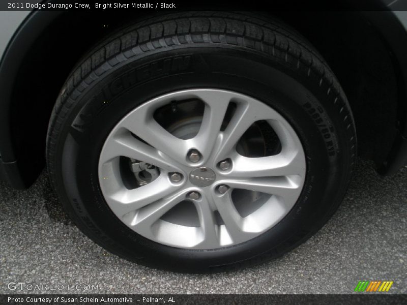 Bright Silver Metallic / Black 2011 Dodge Durango Crew