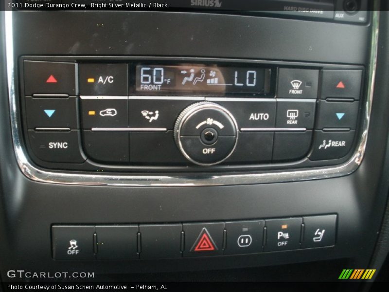 Bright Silver Metallic / Black 2011 Dodge Durango Crew