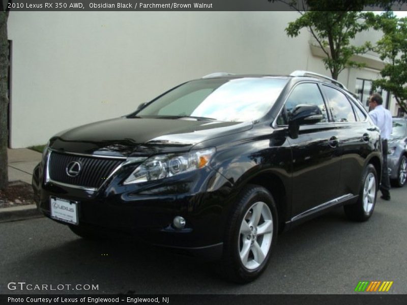 Obsidian Black / Parchment/Brown Walnut 2010 Lexus RX 350 AWD