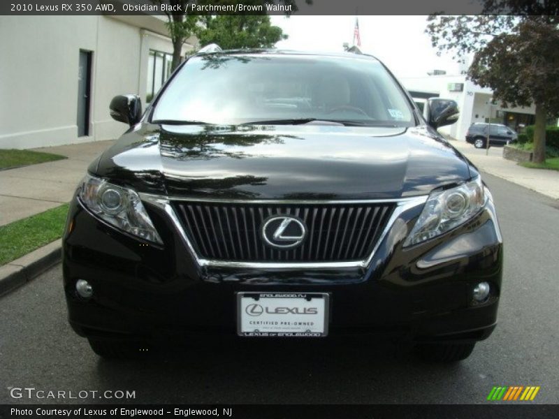 Obsidian Black / Parchment/Brown Walnut 2010 Lexus RX 350 AWD
