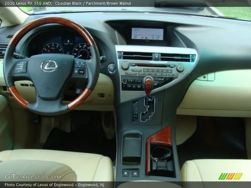 Obsidian Black / Parchment/Brown Walnut 2010 Lexus RX 350 AWD