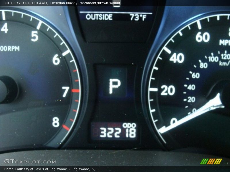 Obsidian Black / Parchment/Brown Walnut 2010 Lexus RX 350 AWD