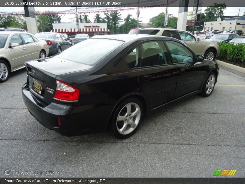Obsidian Black Pearl / Off Black 2009 Subaru Legacy 2.5i Sedan