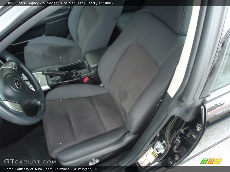 Obsidian Black Pearl / Off Black 2009 Subaru Legacy 2.5i Sedan