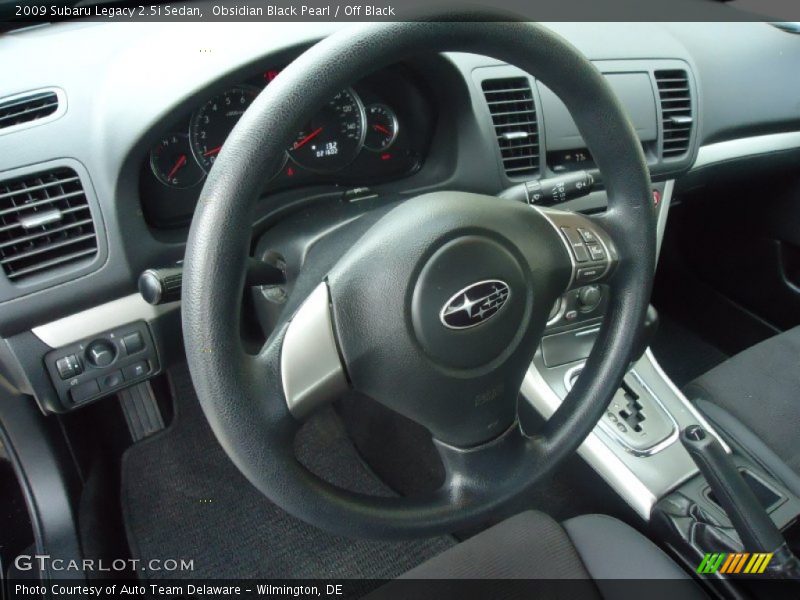 Obsidian Black Pearl / Off Black 2009 Subaru Legacy 2.5i Sedan