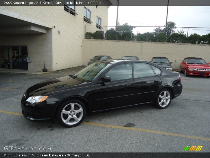 Obsidian Black Pearl / Off Black 2009 Subaru Legacy 2.5i Sedan