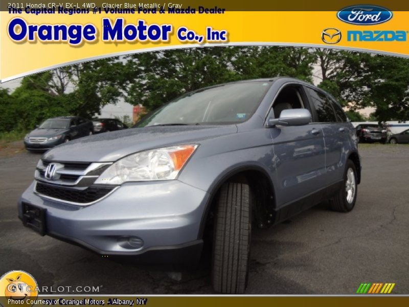 Glacier Blue Metallic / Gray 2011 Honda CR-V EX-L 4WD