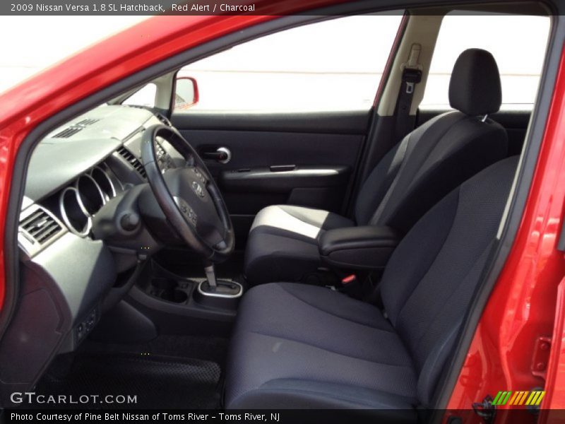 Red Alert / Charcoal 2009 Nissan Versa 1.8 SL Hatchback
