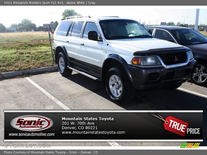 Alpine White / Gray 2001 Mitsubishi Montero Sport XLS 4x4