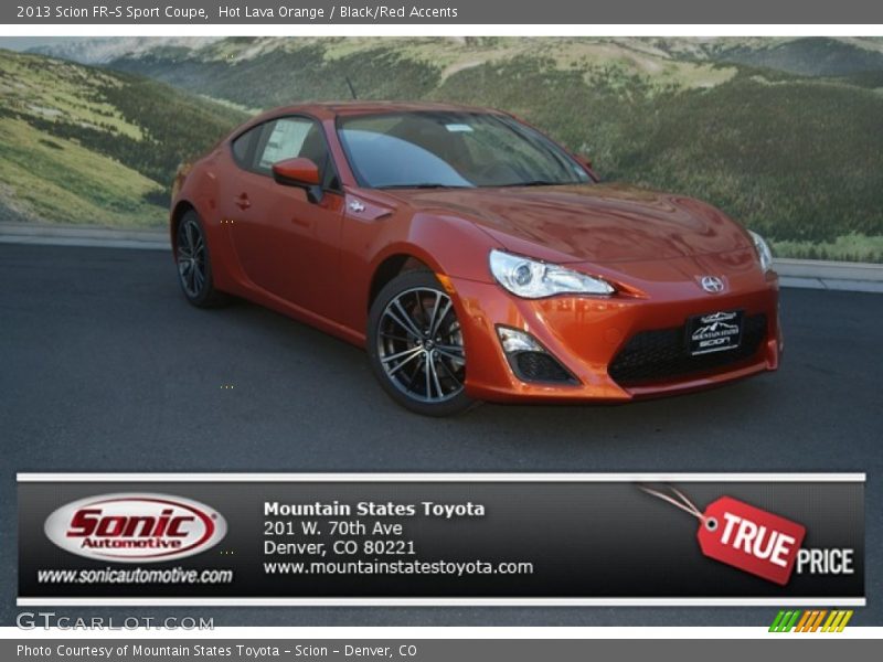 Hot Lava Orange / Black/Red Accents 2013 Scion FR-S Sport Coupe