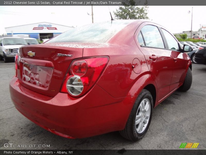 Crystal Red Tintcoat / Jet Black/Dark Titanium 2012 Chevrolet Sonic LS Sedan