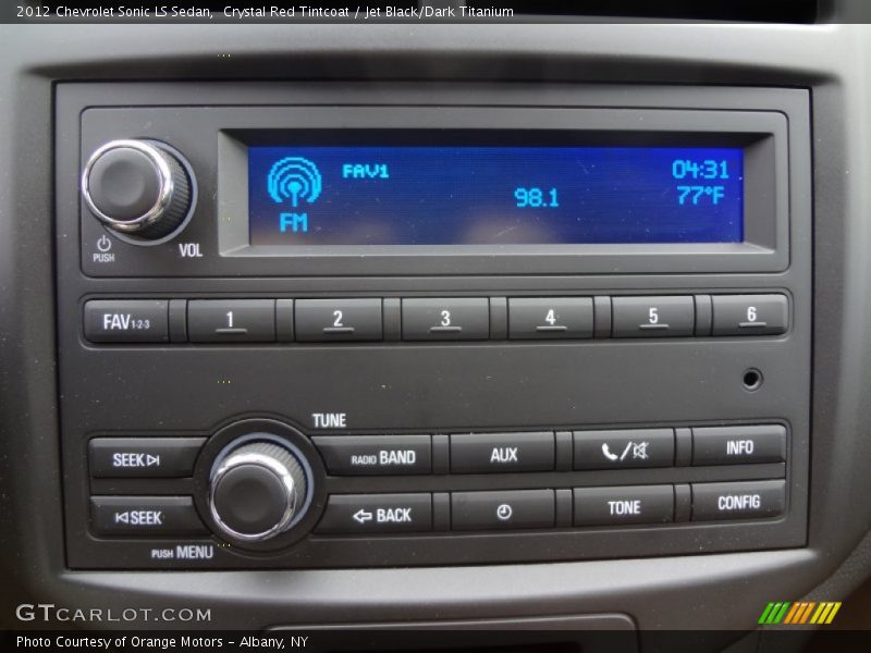 Audio System of 2012 Sonic LS Sedan