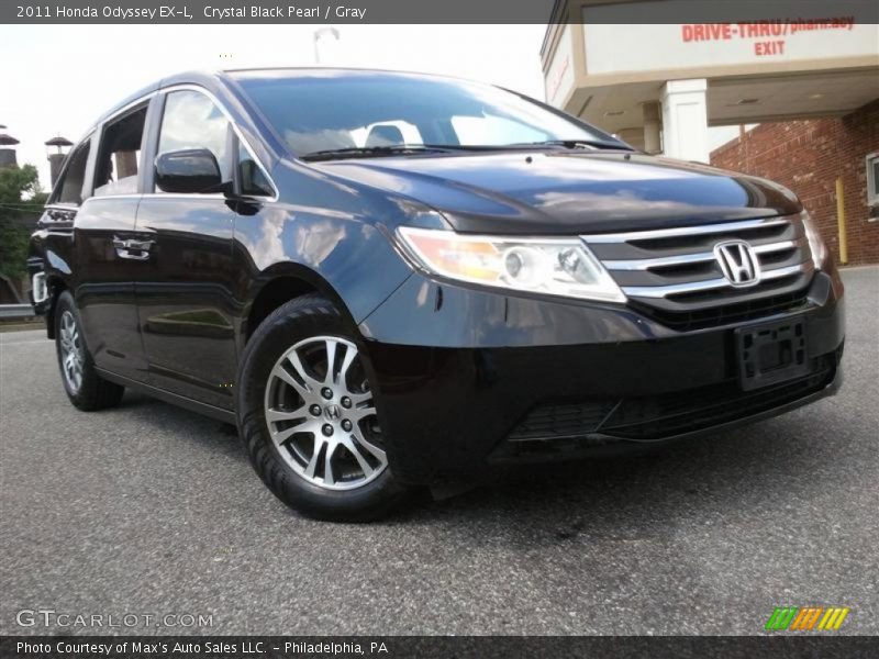 Crystal Black Pearl / Gray 2011 Honda Odyssey EX-L