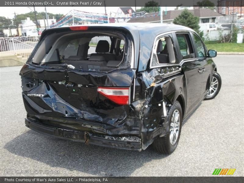 Crystal Black Pearl / Gray 2011 Honda Odyssey EX-L