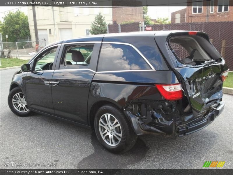 Crystal Black Pearl / Gray 2011 Honda Odyssey EX-L