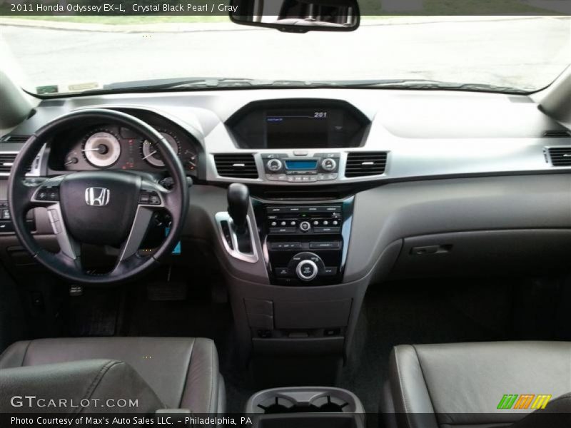 Crystal Black Pearl / Gray 2011 Honda Odyssey EX-L