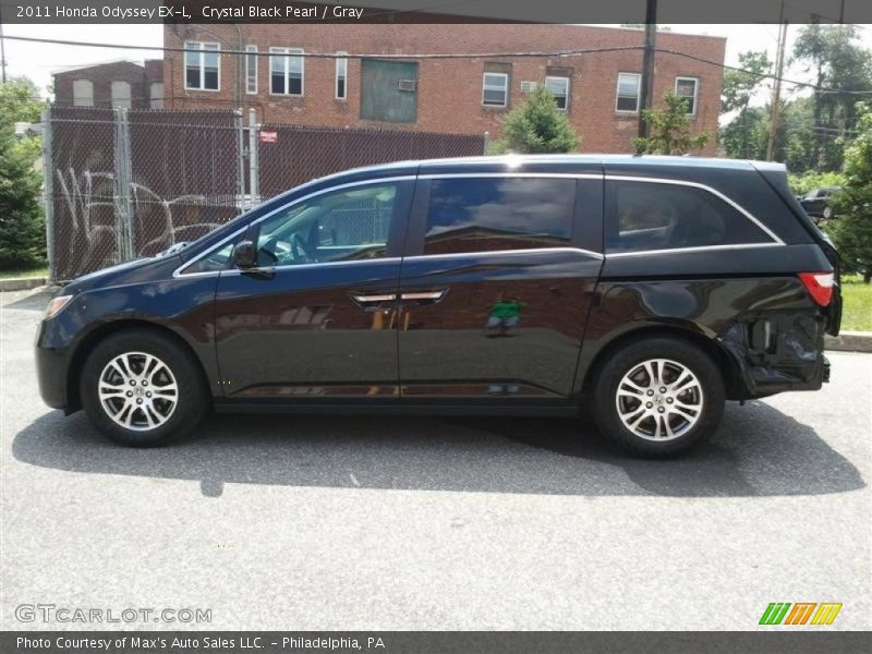 Crystal Black Pearl / Gray 2011 Honda Odyssey EX-L
